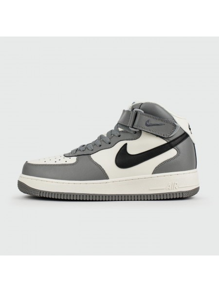 Кроссовки Nike Air Force 1 Mid Grey White Black