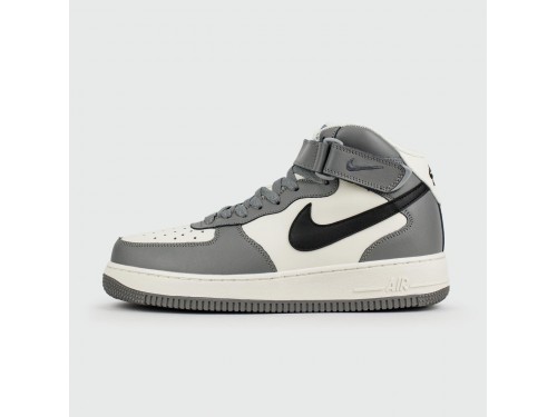 Кроссовки Nike Air Force 1 Mid Grey White Black