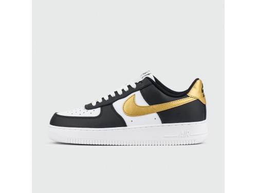 Кроссовки Nike Air Force 1 Low White Black Gold