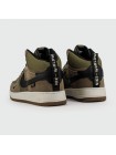 Кроссовки Nike Air Force 1 Mid Olive / Brown with Fur