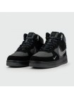 Кроссовки Nike Air Force 1 Mid Black / Grey with Fur