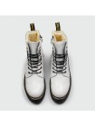 ботинки Dr. Martens 1460 White Black Leather with Fur