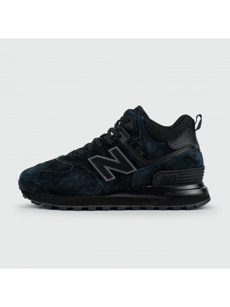 Кроссовки New Balance 574 Mid Navy Black with Fur Wmns