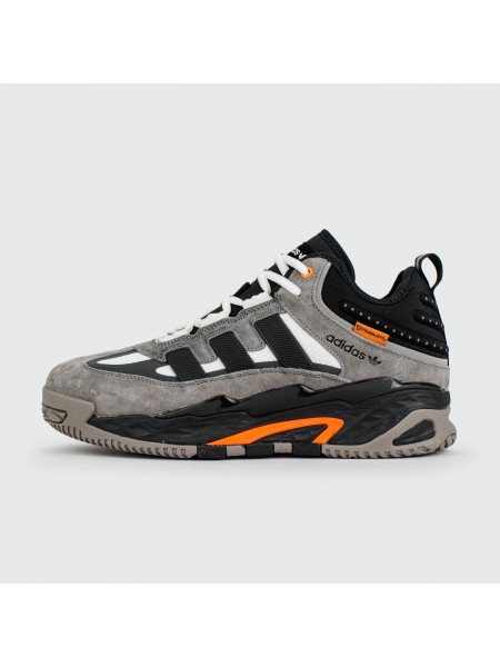 Кроссовки Adidas Niteball Grey / Black Orange with Fur