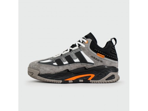 Кроссовки Adidas Niteball Grey / Black Orange with Fur