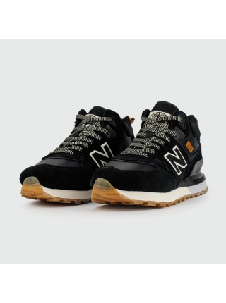 Кроссовки New Balance 574 Mid Black / White with Fur Wmns