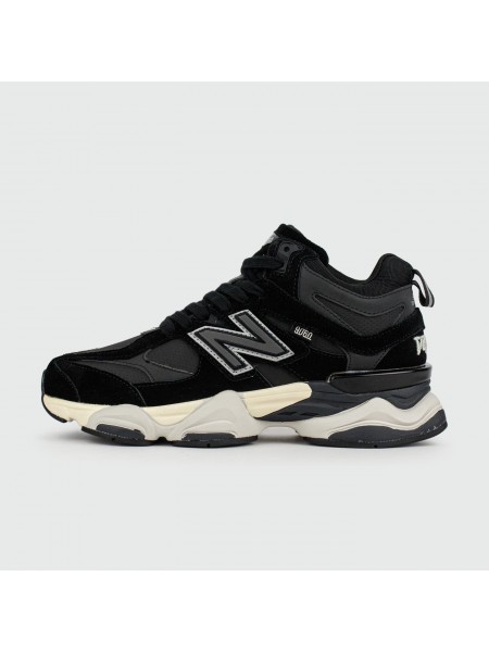 Кроссовки New Balance 9060 Mid Black / White with Fur