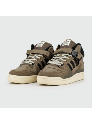 Кроссовки Adidas Forum Mid x Bad Bunny Brown with Fur