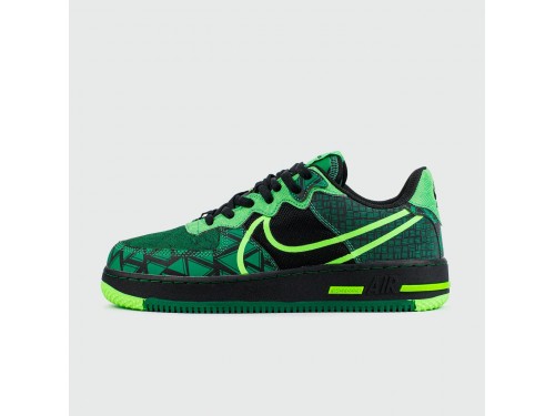 Кроссовки Nike Air Force 1 React Black / Green
