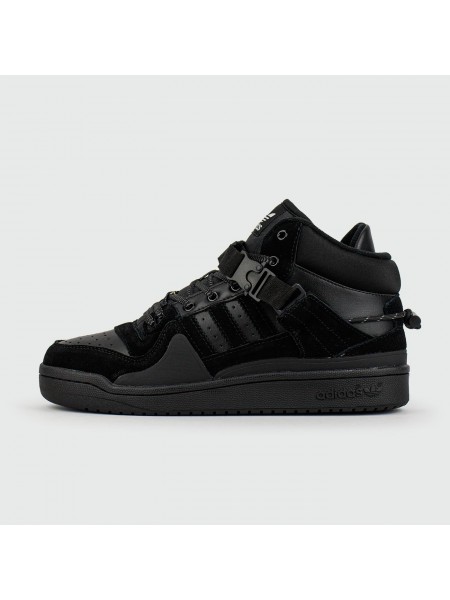 Кроссовки Adidas Forum Mid x Bad Bunny Black with Fur