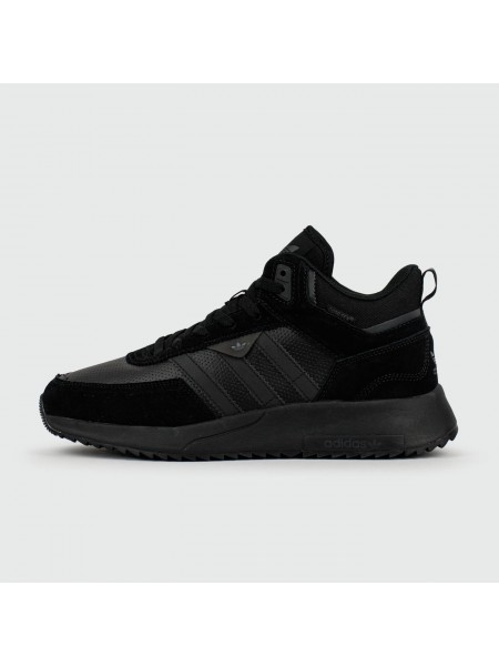 Кроссовки Adidas Retropy F2 Mid Black with Fur dm