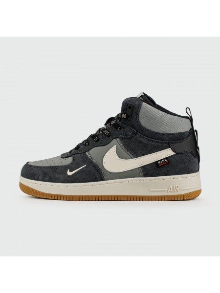 Кроссовки Nike Air Force 1 Mid Blue / L.Grey with Fur