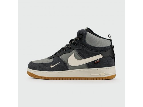 Кроссовки Nike Air Force 1 Mid Blue / L.Grey with Fur