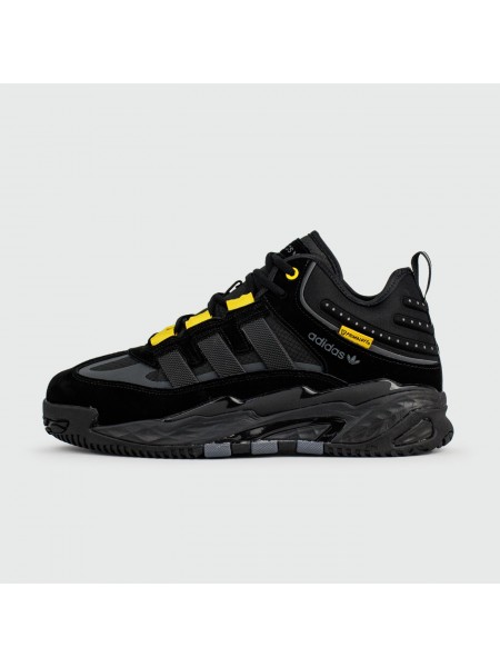 Кроссовки Adidas Niteball Black / Yellow with Fur