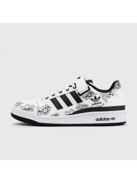 Кроссовки Adidas Forum 84 Low OG White Black Logo
