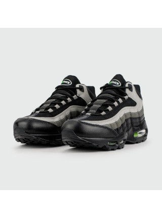 Кроссовки Nike Air Max 95 Grey Black / Green with Fur