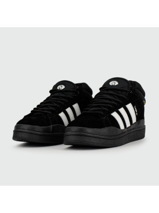 Кроссовки Adidas Campus Black White with Fur