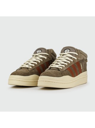 Кроссовки Adidas Campus Brown / White with Fur