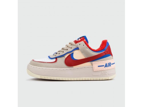 Кроссовки Nike Air Force 1 Shadow with Fur Gr.Red / Blue