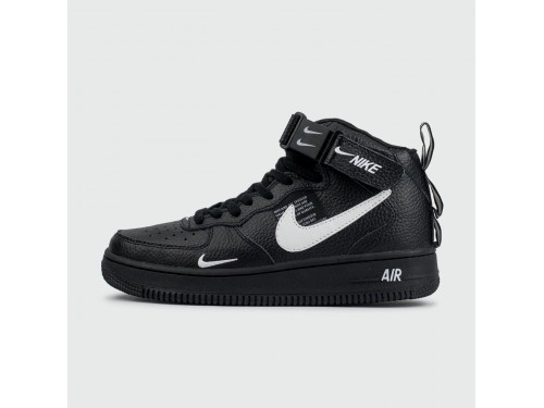 Nike air force utility black mid best sale