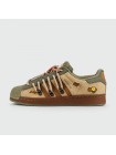 Кроссовки Adidas Superstar x Melting Sadness Green Brown