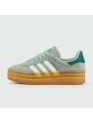 Кроссовки Adidas Gazelle Bold Green / Gum Wmns