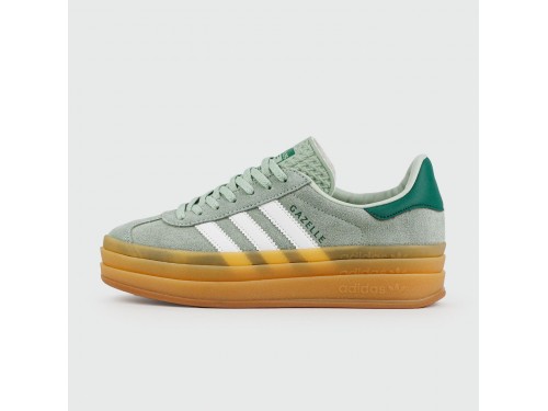 Кроссовки Adidas Gazelle Bold Green / Gum Wmns