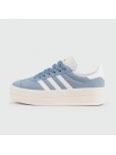 Кроссовки Adidas Gazelle Bold Sky Blue / White Wmns