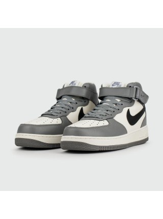 Кроссовки Nike Air Force 1 Mid Grey White Black