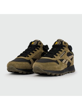 Кроссовки Reebok Classic Utility Suede Olive Black with Fur