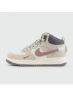 Кроссовки Nike Air Force 1 Mid Grey / Wh. with Fur Wmns