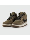 Кроссовки Nike Air Force 1 Mid Olive / Brown with Fur