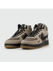 Кроссовки Nike Air Force 1 Mid L.Grey / D.Grey with Fur