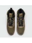 Кроссовки Nike Air Force 1 Mid Olive / Brown with Fur