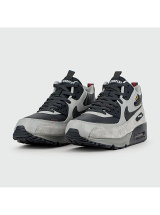 Кроссовки Nike Air Max 90 Mid Grey Black with Fur