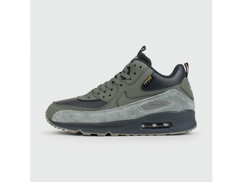 Кроссовки Nike Air Max 90 Mid Olive Grey with Fur