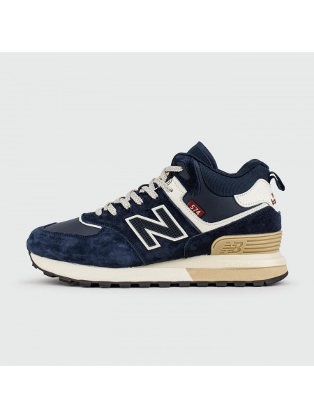 Кроссовки New Balance 574 Mid Blue / White with Fur