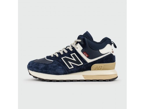 Кроссовки New Balance 574 Mid Blue / White with Fur