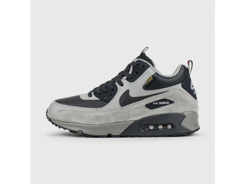 Кроссовки Nike Air Max 90 Mid Grey Black with Fur