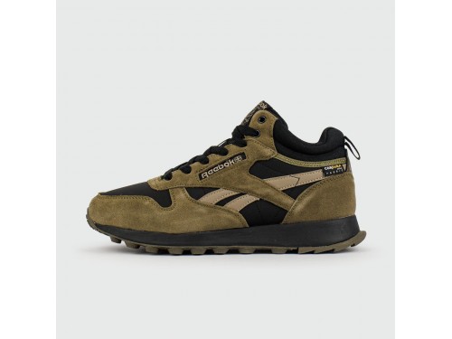 Кроссовки Reebok Classic Utility Suede Olive Black with Fur