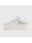 Кроссовки Adidas Gazelle Bold Grey / White Wmns