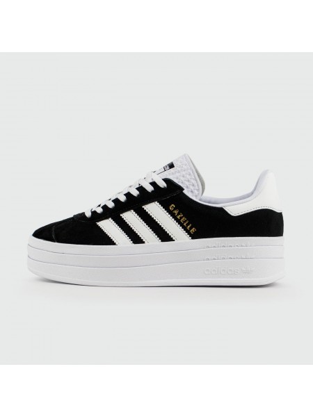 Кроссовки Adidas Gazelle Bold Black / White Wmns