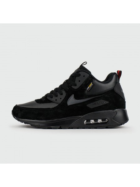 Кроссовки Nike Air Max 90 Mid Black with Fur