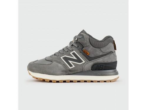 Кроссовки New Balance 574 Mid Grey / White with Fur Wmns