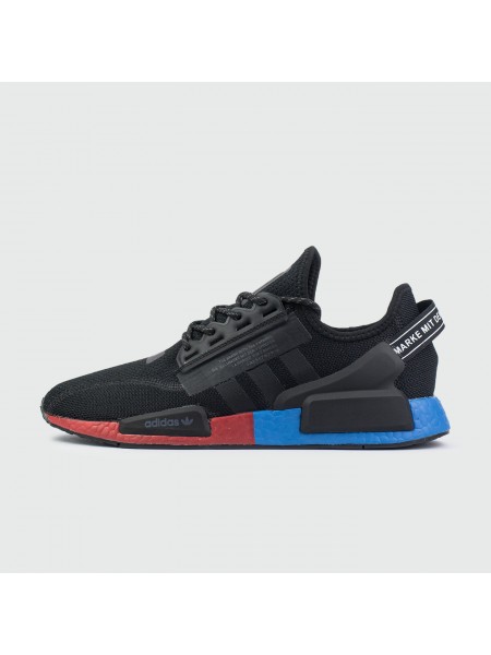 Кроссовки Adidas NMD R1 V2 Black / Reb Blue Ftwr.