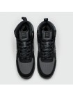 Кроссовки Nike Air Force 1 Mid Black / Grey with Fur