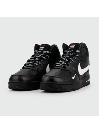 Кроссовки Nike Air Force 1 Mid Black / Wh. Sw. with Fur