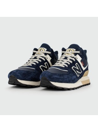 Кроссовки New Balance 574 Mid Blue / White with Fur