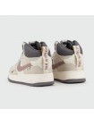 Кроссовки Nike Air Force 1 Mid Grey / Wh. with Fur Wmns