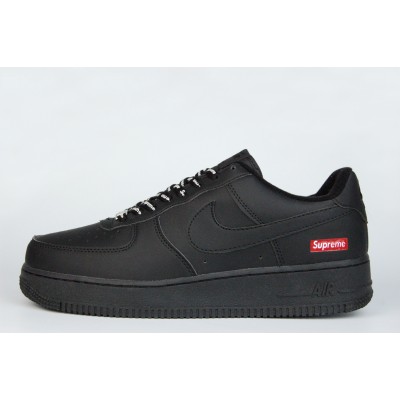 Кроссовки Nike Air Force 1 Low x Supreme Triple Black - арт. f-18932